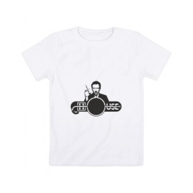 Детская футболка хлопок с принтом Доктор Хаус , 100% хлопок | круглый вырез горловины, полуприлегающий силуэт, длина до линии бедер | 