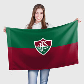 Флаг 3D с принтом Fluminense(Бразилия) , 100% полиэстер | плотность ткани — 95 г/м2, размер — 67 х 109 см. Принт наносится с одной стороны | fluminense | football | footer | soccer | socker | бразилия | спорт | футбол | футбольный клуб