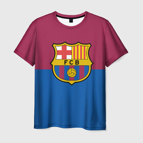 Мужская футболка 3D с принтом Barcelona , 100% полиэфир | прямой крой, круглый вырез горловины, длина до линии бедер | barcelona | football | footer | soccer | socker | барселона | спорт | футбол | футбольный клуб