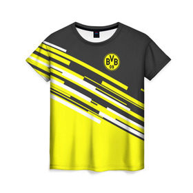 Женская футболка 3D с принтом FC Borussia 2018 Sport , 100% полиэфир ( синтетическое хлопкоподобное полотно) | прямой крой, круглый вырез горловины, длина до линии бедер | боруссия | дортмунд