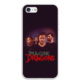 Чехол для iPhone 5/5S матовый с принтом Группа Imagine Dragons , Силикон | Область печати: задняя сторона чехла, без боковых панелей | альтернативный | американская | группа | драгонс | имеджин | инди | индирок | поп | рок | электроник