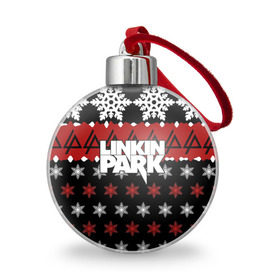 Ёлочный шар с принтом Праздничный Linkin Park , Пластик | Диаметр: 77 мм | b | chester | linkin park | альтернативный метал | альтернативный рок | беннингтон | группа | знак | красный | линкин парк | музыкант | надпись | новогодний | новый год | ню метал | певец | праздник | рождество