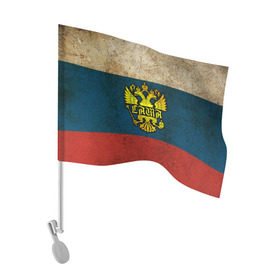 Флаг для автомобиля с принтом Саша в гербе, на флаге РФ , 100% полиэстер | Размер: 30*21 см | александр | александра | белый | держава | золото | имя | крылья | орел | патриот | патриотичный | россии | россия | саша | сашка | синий | скипетр | страна | триколор | флаг | шура | шурик
