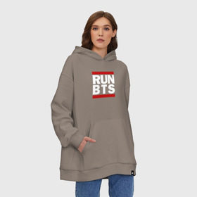 Худи SuperOversize хлопок с принтом RUN BTS , 70% хлопок, 30% полиэстер, мягкий начес внутри | карман-кенгуру, эластичная резинка на манжетах и по нижней кромке, двухслойный капюшон
 | bangtan boys | bangtan sonyeondan | bts | bulletproof | j hope | jimin | jin | jungkook | k pop | rap monster | suga | v | бтс | ви | джин | пуленепробиваемые | рэп монстр | сюга | чимин | чонгук