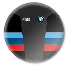 Значок с принтом BMW 2018 Sport ,  металл | круглая форма, металлическая застежка в виде булавки | Тематика изображения на принте: bmw | автомобиль | автомобильные | бмв | марка | машины | патриот | флаг