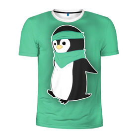 Мужская футболка 3D спортивная с принтом Penguin green , 100% полиэстер с улучшенными характеристиками | приталенный силуэт, круглая горловина, широкие плечи, сужается к линии бедра | Тематика изображения на принте: cartoon | green | penguin | зеленый | милый | мультик | мультфильм | пингвин | рисунок