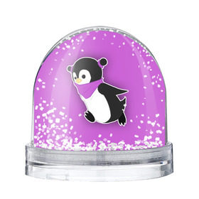 Водяной шар с принтом Penguin purple , Пластик | Изображение внутри шара печатается на глянцевой фотобумаге с двух сторон | cartoon | penguin | purple | милый | мультик | мультфильм | пингвин | рисунок | фиолетовый