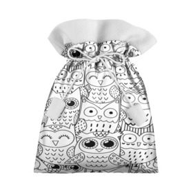 Подарочный 3D мешок с принтом Совушки pattern , 100% полиэстер | Размер: 29*39 см | bird | owl | животные | ночные птицы | птицы | совы