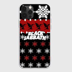 Чехол для iPhone 12 Pro Max с принтом Праздничный Black Sabbath , Силикон |  | black sabbath | группа | новогодний | новый год | рождество | свитер | снежинки | хард рок | хеви метал