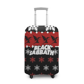 Чехол для чемодана 3D с принтом Праздничный Black Sabbath , 86% полиэфир, 14% спандекс | двустороннее нанесение принта, прорези для ручек и колес | black sabbath | группа | новогодний | новый год | рождество | свитер | снежинки | хард рок | хеви метал