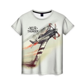 Женская футболка 3D с принтом War Thunder , 100% полиэфир ( синтетическое хлопкоподобное полотно) | прямой крой, круглый вырез горловины, длина до линии бедер | war thunder | гром войны