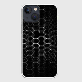 Чехол для iPhone 13 mini с принтом Карбоновые СОТЫ ,  |  | Тематика изображения на принте: abstraction | internet | абстракция | молекула | текстура | технологии | узоры | форма | фрактал | цвет