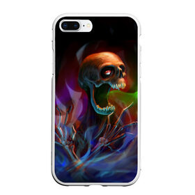 Чехол для iPhone 7Plus/8 Plus матовый с принтом Skull , Силикон | Область печати: задняя сторона чехла, без боковых панелей | halloween | pumpkin | witch | ведьма | демон | кот | тыква | хэллоуин | череп