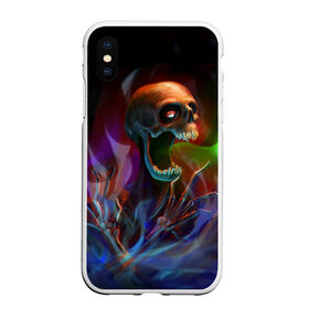 Чехол для iPhone XS Max матовый с принтом Skull , Силикон | Область печати: задняя сторона чехла, без боковых панелей | halloween | pumpkin | witch | ведьма | демон | кот | тыква | хэллоуин | череп