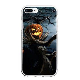 Чехол для iPhone 7Plus/8 Plus матовый с принтом Jack , Силикон | Область печати: задняя сторона чехла, без боковых панелей | halloween | pumpkin | witch | ведьма | демон | кот | тыква | хэллоуин | череп