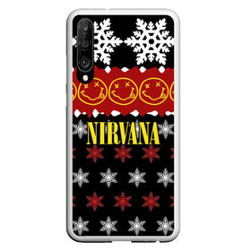 Чехол для Honor P30 с принтом Nirvana праздничный , Силикон | Область печати: задняя сторона чехла, без боковых панелей | cobain | kurt | nirvana | альтернативный | боритон | гранж | группа | дональд | знак | кобейн | красный | крист новоселич | курт | музыка | музыкант | надпись | нирвана | новогодний | новый год | певец | праздник