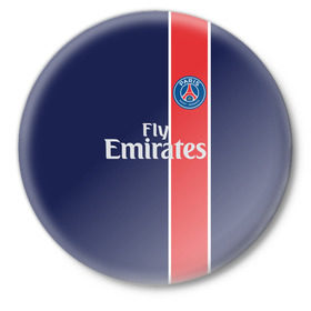 Значок с принтом PSG 2018 Original #1 ,  металл | круглая форма, металлическая застежка в виде булавки | Тематика изображения на принте: fc | fly emirates | paris | psg | лого | париж | псж | спорт | спортивные | фк | футбольный клуб