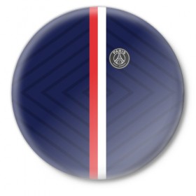 Значок с принтом PSG 2018 Original #2 ,  металл | круглая форма, металлическая застежка в виде булавки | fc | fly emirates | paris | psg | лого | париж | псж | спорт | спортивные | фк | футбольный клуб