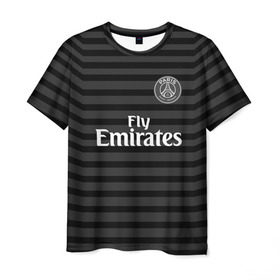 Мужская футболка 3D с принтом PSG 2018 Original #4 , 100% полиэфир | прямой крой, круглый вырез горловины, длина до линии бедер | fc | fly emirates | paris | psg | лого | париж | псж | спорт | спортивные | фк | футбольный клуб