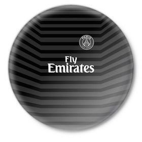 Значок с принтом PSG 2018 Original #4 ,  металл | круглая форма, металлическая застежка в виде булавки | Тематика изображения на принте: fc | fly emirates | paris | psg | лого | париж | псж | спорт | спортивные | фк | футбольный клуб