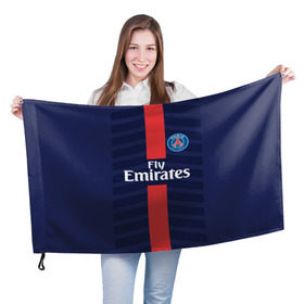 Флаг 3D с принтом PSG 2018 Original #7 , 100% полиэстер | плотность ткани — 95 г/м2, размер — 67 х 109 см. Принт наносится с одной стороны | fc | fly emirates | paris | psg | лого | париж | псж | спорт | спортивные | фк | футбольный клуб