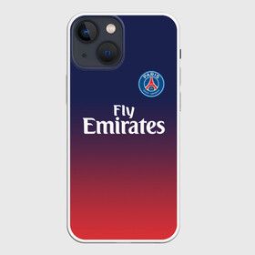 Чехол для iPhone 13 mini с принтом PSG SPORT ORIGINAL GRADIENT   ПСЖ ,  |  | fc | fly emirates | paris | psg | лого | париж | псж | спорт | спортивные | фк | футбольный клуб