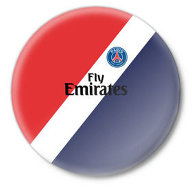 Значок с принтом PSG 2018 Original #14 ,  металл | круглая форма, металлическая застежка в виде булавки | fc | fly emirates | paris | psg | лого | париж | псж | спорт | спортивные | фк | футбольный клуб
