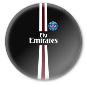 Значок с принтом PSG 2018 Original #15 ,  металл | круглая форма, металлическая застежка в виде булавки | fc | fly emirates | paris | psg | лого | париж | псж | спорт | спортивные | фк | футбольный клуб