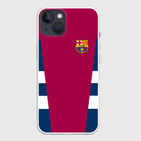 Чехол для iPhone 13 с принтом FC Barcelona 2018 Vintage ,  |  | fc | fc barcelona | fcb | fly emirates | ronaldo | абстракция | барселона | геометрия | зож | клуб | линии | месси | модные | мяч | реал мадрид | спорт | спортивные | тренды | футбол | футбольный клуб | эмблема