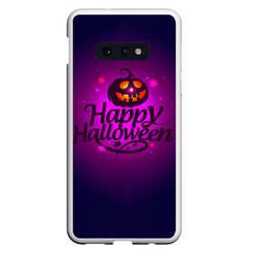 Чехол для Samsung S10E с принтом Happy Halloween , Силикон | Область печати: задняя сторона чехла, без боковых панелей | halloween | тыква | хэллоуин