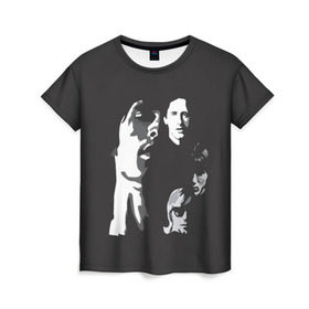 Женская футболка 3D с принтом The Doors , 100% полиэфир ( синтетическое хлопкоподобное полотно) | прямой крой, круглый вырез горловины, длина до линии бедер | the doors | денсмор | джим моррисон | кригер | манзарек | роберт алан | рэй