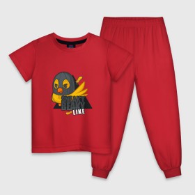 Детская пижама хлопок с принтом CS:GO Sneaky Beaky Like , 100% хлопок |  брюки и футболка прямого кроя, без карманов, на брюках мягкая резинка на поясе и по низу штанин
 | cs:go sneaky beaky like