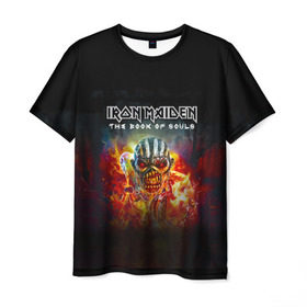 Мужская футболка 3D с принтом Iron Maiden , 100% полиэфир | прямой крой, круглый вырез горловины, длина до линии бедер | iron maiden | адриан смит | айрон мейден | группа | дэйв мюррей | железная дева | индеец | ирон майден | метал | мрачный | музыка | огонь | песни | рок | стив харрис | тяжелый | хеви | хевиметал