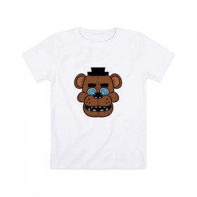 Детская футболка хлопок с принтом Five Nights At Freddy`s , 100% хлопок | круглый вырез горловины, полуприлегающий силуэт, длина до линии бедер | 