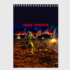 Скетчбук с принтом Боец Iron Maiden , 100% бумага
 | 48 листов, плотность листов — 100 г/м2, плотность картонной обложки — 250 г/м2. Листы скреплены сверху удобной пружинной спиралью | iron maiden | адриан смит | айрон мейден | война | группа | дэйв мюррей | железная дева | ирон майден | метал | мрачный | музыка | песни | рок | солдат | стив харрис | тяжелый | хеви | хевиметал