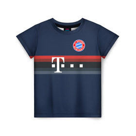 Детская футболка 3D с принтом FC Bayern 2018 Original #5 , 100% гипоаллергенный полиэфир | прямой крой, круглый вырез горловины, длина до линии бедер, чуть спущенное плечо, ткань немного тянется | bayern | fly fc | бавария | спорт | футбольный клуб