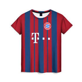 Женская футболка 3D с принтом FC Bayern 2018 Original #8 , 100% полиэфир ( синтетическое хлопкоподобное полотно) | прямой крой, круглый вырез горловины, длина до линии бедер | bayern | fly fc | бавария | спорт | футбольный клуб