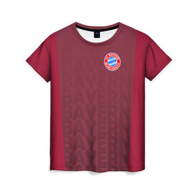 Женская футболка 3D с принтом FC Bayern 2018 Original #12 , 100% полиэфир ( синтетическое хлопкоподобное полотно) | прямой крой, круглый вырез горловины, длина до линии бедер | bayern | fly fc | бавария | спорт | футбольный клуб