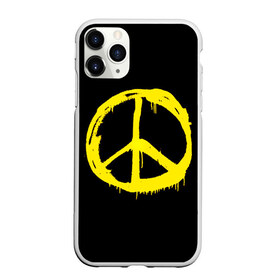 Чехол для iPhone 11 Pro матовый с принтом Peace , Силикон |  | peace | vppdgryphon | арт | краска | мирный | миролюбивый | пацифик | прикольные | хиппи | цветные