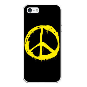 Чехол для iPhone 5/5S матовый с принтом Peace , Силикон | Область печати: задняя сторона чехла, без боковых панелей | peace | vppdgryphon | арт | краска | мирный | миролюбивый | пацифик | прикольные | хиппи | цветные