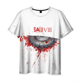 Мужская футболка 3D с принтом SAW VIII , 100% полиэфир | прямой крой, круглый вырез горловины, длина до линии бедер | Тематика изображения на принте: jigsaw | джон крамер | триллер