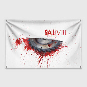 Флаг-баннер с принтом The SAW VIII , 100% полиэстер | размер 67 х 109 см, плотность ткани — 95 г/м2; по краям флага есть четыре люверса для крепления | jigsaw | джон крамер | триллер