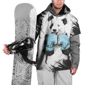 Накидка на куртку 3D с принтом Панда боксер , 100% полиэстер |  | Тематика изображения на принте: бокс | боксер | панда | панда боксер | спорт