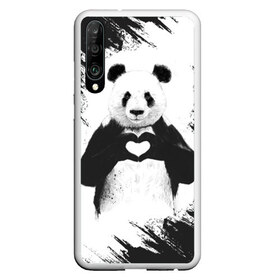 Чехол для Honor P30 с принтом Panda love , Силикон | Область печати: задняя сторона чехла, без боковых панелей | 14 февраля | love | panda | panda love | день святого валентина | любовь | панда