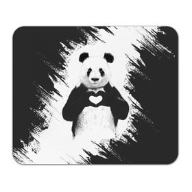 Коврик прямоугольный с принтом Panda love , натуральный каучук | размер 230 х 185 мм; запечатка лицевой стороны | 14 февраля | love | panda | panda love | день святого валентина | любовь | панда