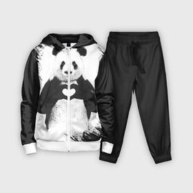 Детский костюм 3D с принтом Panda love ,  |  | 14 февраля | love | panda | panda love | день святого валентина | любовь | панда