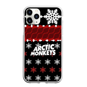 Чехол для iPhone 11 Pro Max матовый с принтом Праздничный Arctic Monkeys , Силикон |  | алекс тёрнер | арктик | арктические мартышки | гаражный | группа | джейми кук | знак | инди рок | красный | м | манкис | музыка | надпись | ник о мэлли | новогодний | новый год | обезьяна