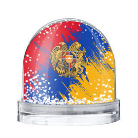 Снежный шар с принтом Герб и флаг Армении , Пластик | Изображение внутри шара печатается на глянцевой фотобумаге с двух сторон | армения | герб армении | герб и флаг армении | флаг армении