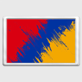 Магнит 45*70 с принтом Флаг Армении , Пластик | Размер: 78*52 мм; Размер печати: 70*45 | армения | флаг | флаг армении