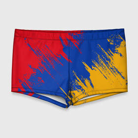 Мужские купальные плавки 3D с принтом Флаг Армении , Полиэстер 85%, Спандекс 15% |  | Тематика изображения на принте: армения | флаг | флаг армении
